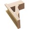 Ekena Millwork 8-in W x 16-in D x 24-in H Funston Block Rough Cedar Woodgrain TimberThane Outlooker, Primed Tan OUTUR080X16X24FST44RCPR - alternate 2
